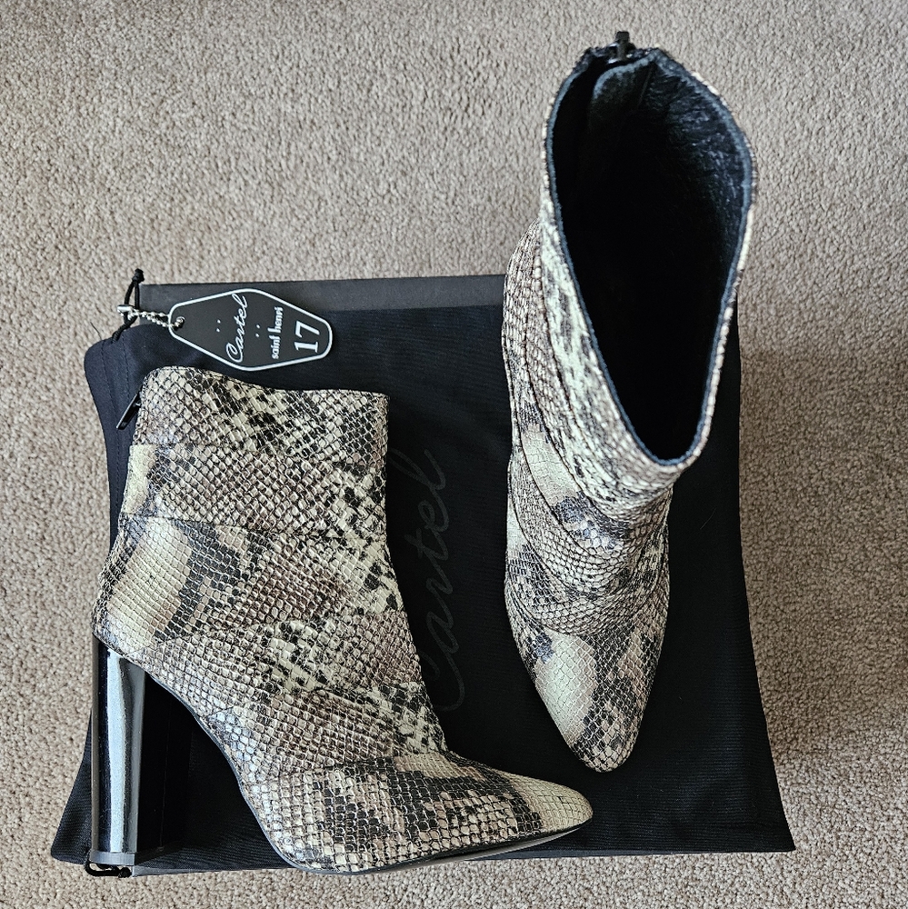Cartel Snake Print Booties